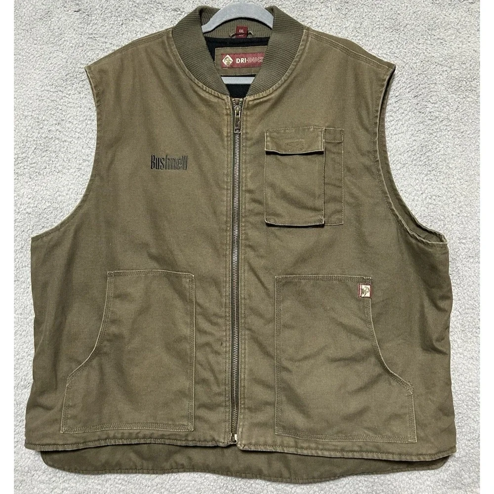 Dri Duck Mens Size‎ 2XL Trek Insulated Canvas Workwear Vest Field Bushnell